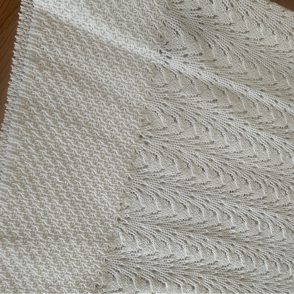 NWT Mango White Open-Knit Polo Sweater - Picture 4 of 8